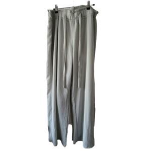 Large mint green flowy crepe pants, elastic belted waist, Forgotten Grace brand